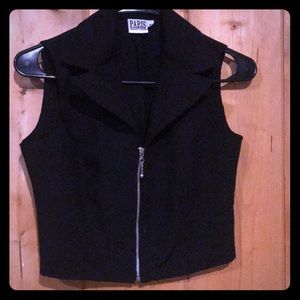 Black vintage cropped vest